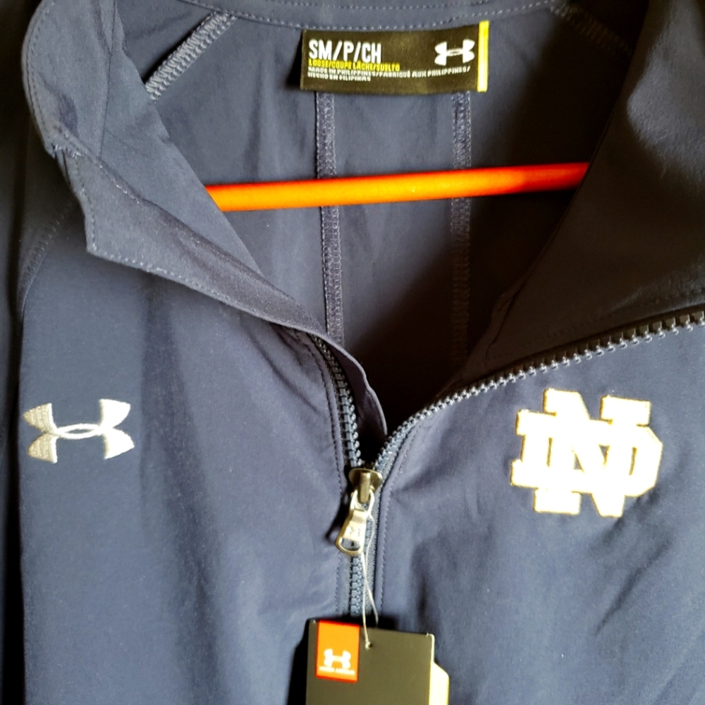 NWT NOTRE DAME Under Armour Storm HG/WR Track jacket (RARE OPPORTUNITY) - Picture 2 of 8